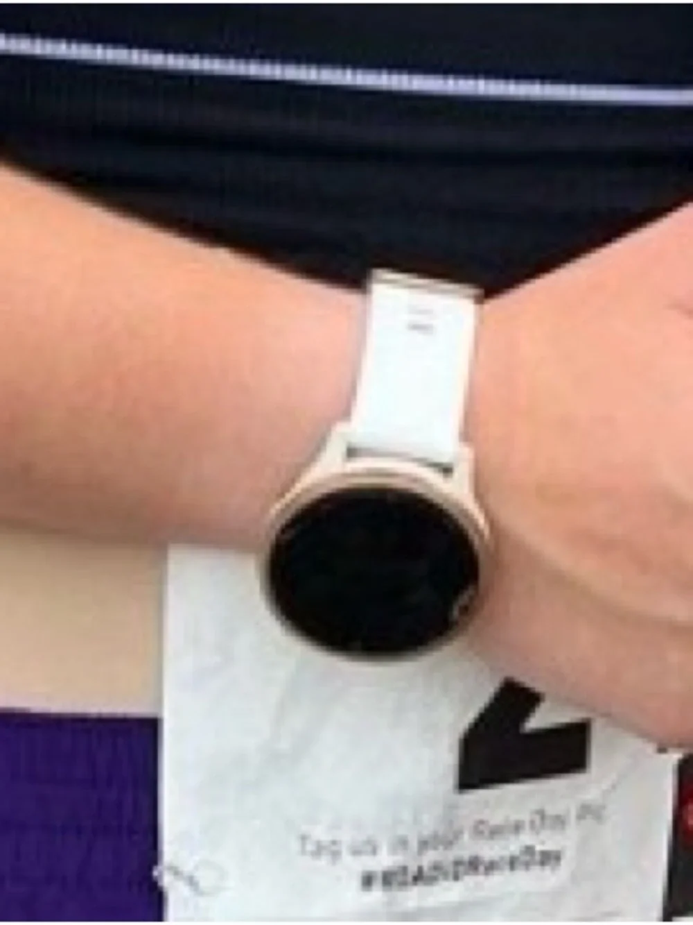 Garmin venu Smartwatch with Rose Gold Bezel and Cream Silicone Band